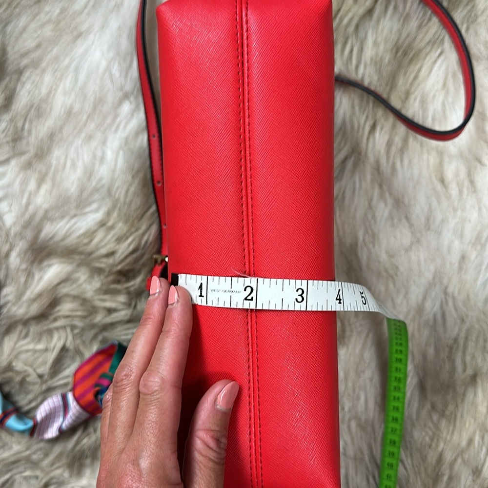Dune London Red Leather Crossbody Bag - Picture 14 of 16